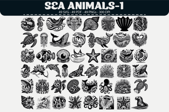 Download Sea Animals Clipart – 49 Designs - Clipart Collection