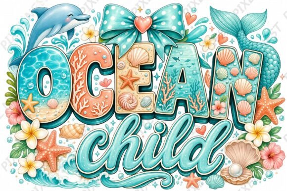 Download Ocean Child Mermaid Sublimation PNG - Ocean Collection