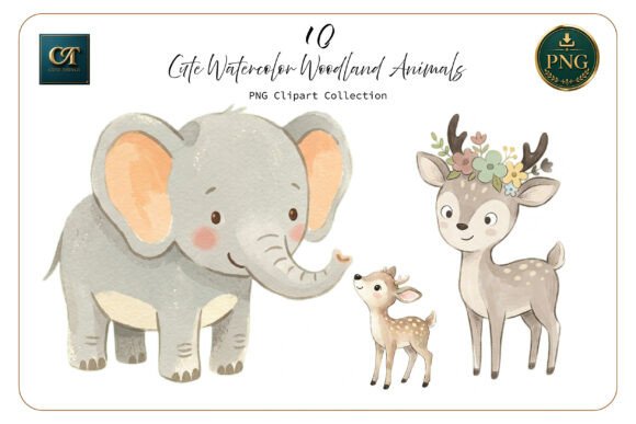 Download Cute Watercolor Woodland Animals - Woodland animal Collection