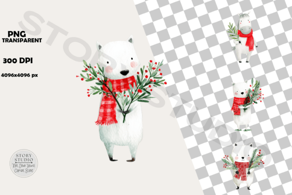 Download Cute Christmas Animals Clipart Pack - Clipart Collection