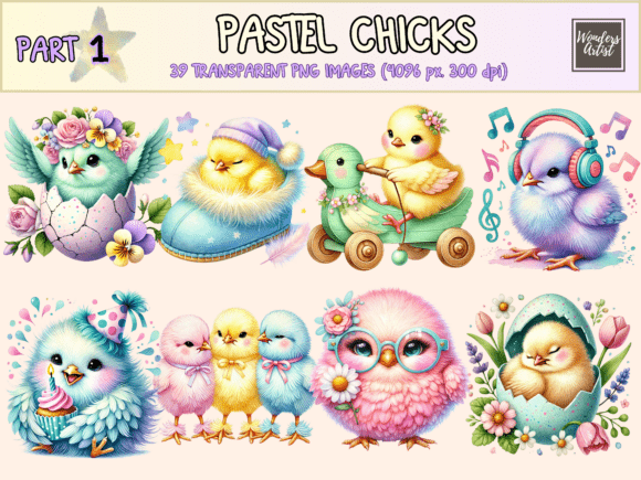 Download Pastel Chicks Clipart - Clipart Collection
