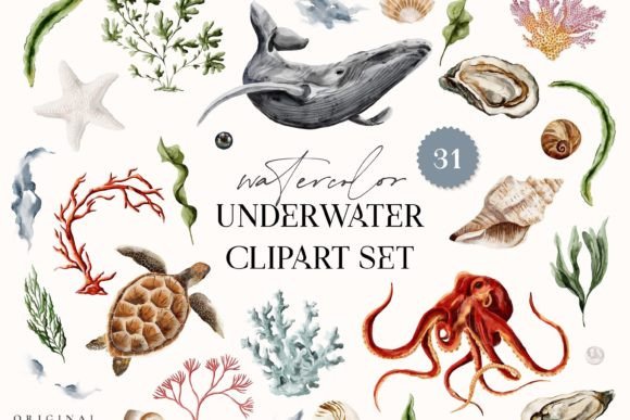 Download Underwater Watercolor Clipart Ocean Sea - Ocean Collection