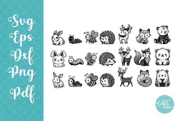 Download Woodland Animals SVG PNG Doodle Bundle - Woodland animal Collection