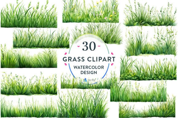 Download Watercolor Grass Borders Clipart - Clipart Collection