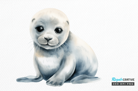 Download Watercolor Baby Seal Clipart Png Design - Clipart Collection