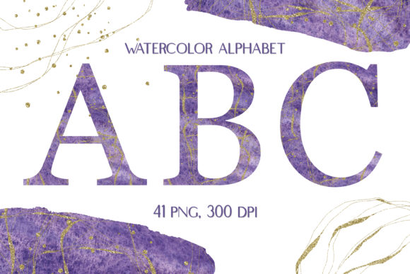 Download Watercolor Purple Alphabet Clipart - Clipart Collection