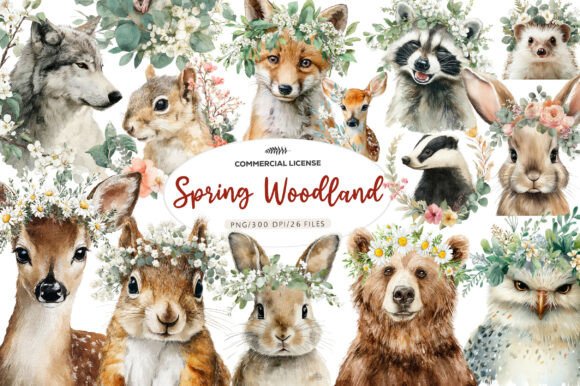 Download Spring Woodland Portraits Clipart - Clipart Collection