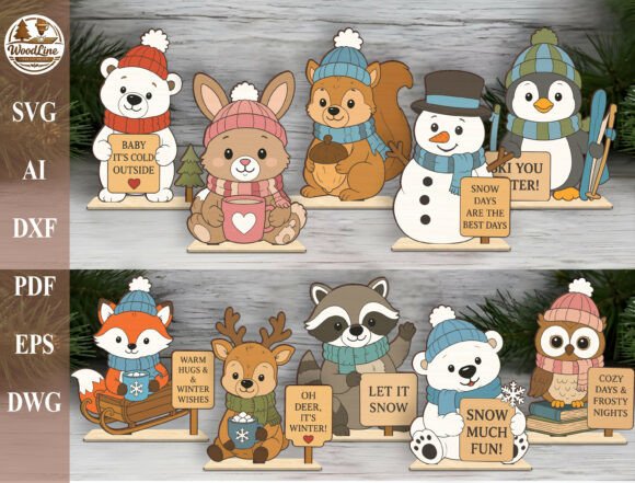 Download Winter Woodland Animal SVG Bundle - Woodland animal Collection