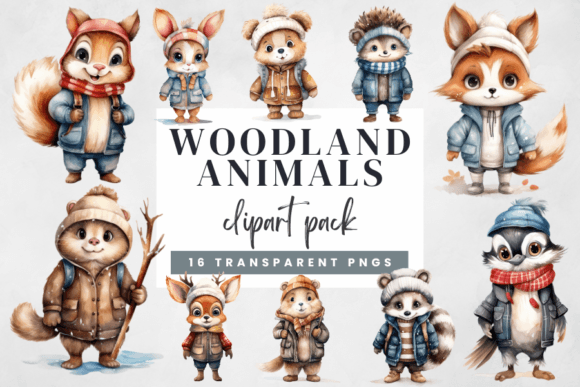 Download Woodland Animal Clipart Bundle - Clipart Collection