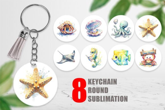 Download Boho Ocean Nursery Animal Keychain PNG - Ocean Collection