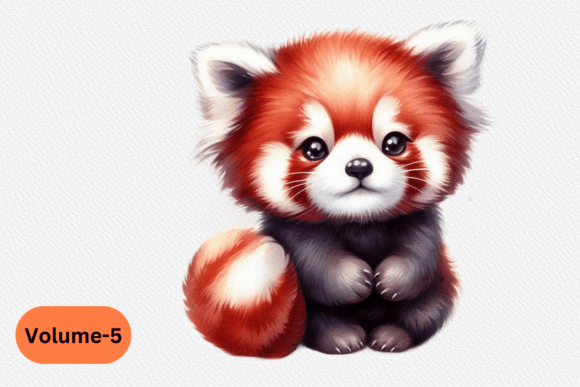 Download Cute Watercolor Red Panda Clipart - Clipart Collection