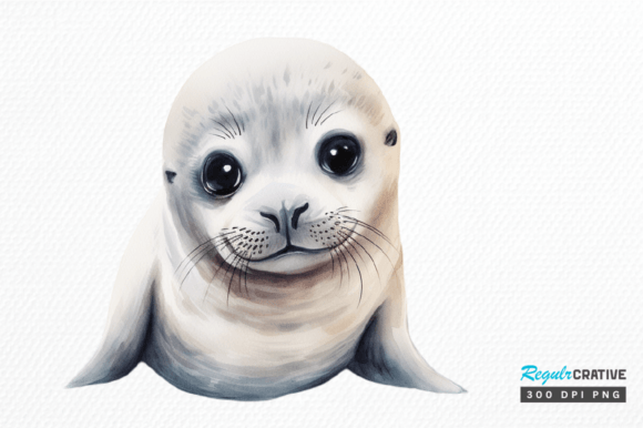 Download Watercolor Baby Seal Clipart Png Design - Clipart Collection
