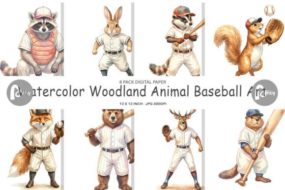 Download Woodland Animal Baseball - Woodland animal Collection
