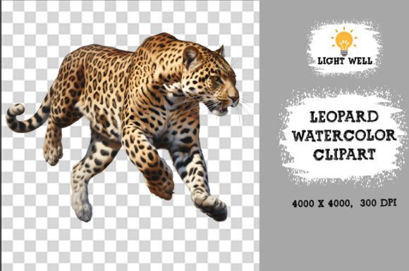 Download Cute Wildlife Leopard Watercolor Clipart - Clipart Collection