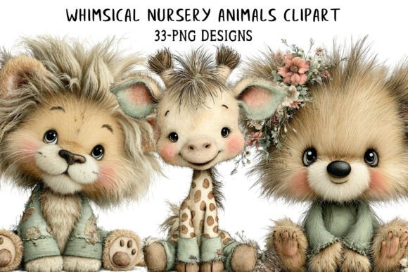Download Whimsical Nursery Animals Clipart - Clipart Collection