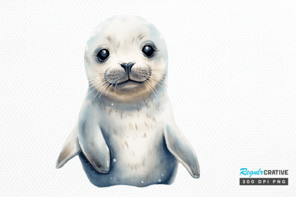 Download Watercolor Baby Seal Clipart Png Design - Clipart Collection