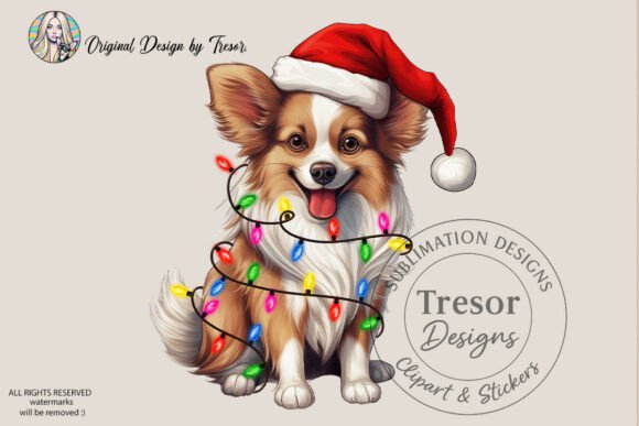 Download Christmas Corgi Dog Santa Hat Clipart - Clipart Collection