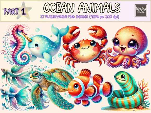 Download Ocean Animals Clipart - Ocean Collection