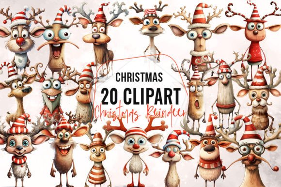 Download Cute Christmas Reindeer Clipart - Clipart Collection
