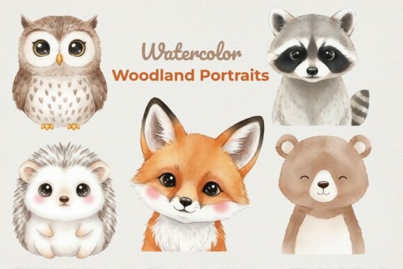 Download Cute Watercolor Woodland Animals - Woodland animal Collection
