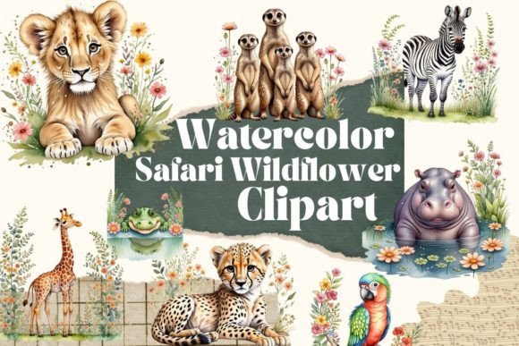Download Cute Safari Animals Clipart - Clipart Collection