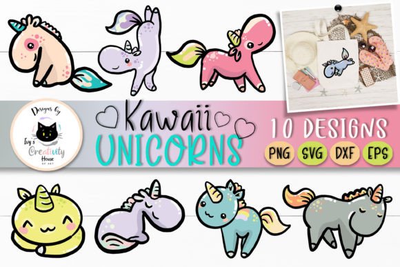 Download Kawaii Unicorn Clipart | Cute Animal SVG - Clipart Collection