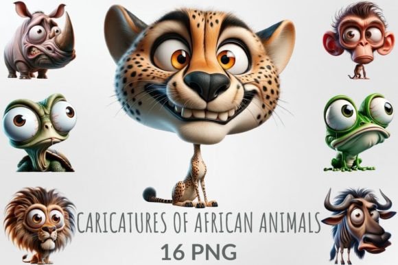 Download Funny Caricatures of African Animals - Africa Collection