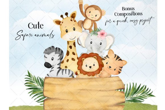 Download Safari Animals Watercolor Clipart - Clipart Collection