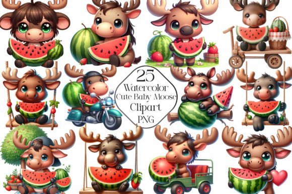 Download Cute Baby Moose Sublimation PNG Clipart - Clipart Collection
