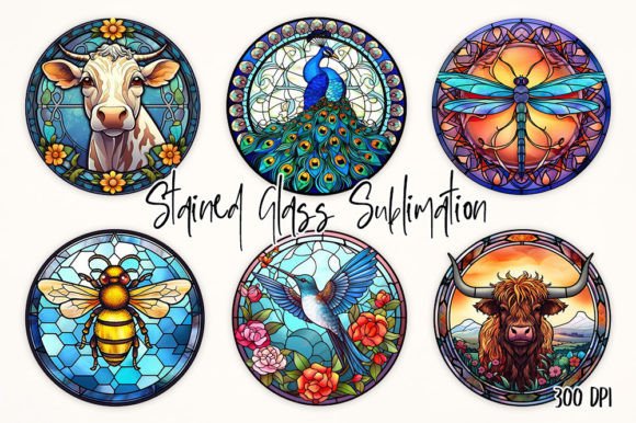 Download Stained Glass Animal Sublimation Clipart - Clipart Collection