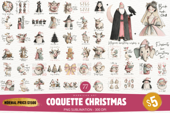 Download Coquette Christmas Clipart Huge Bundle - Clipart Collection