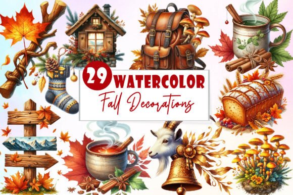 Download Watercolor Alpine Autumn Clipart - Clipart Collection