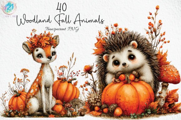 Download Whimsical Woodland Fall Animals Clipart - Clipart Collection