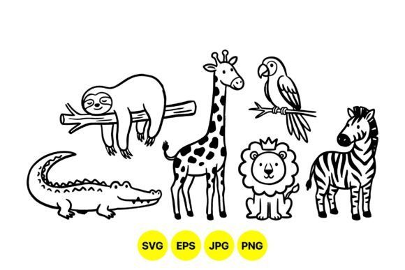 Download Cute Safari Animal Clipart Pack - Clipart Collection