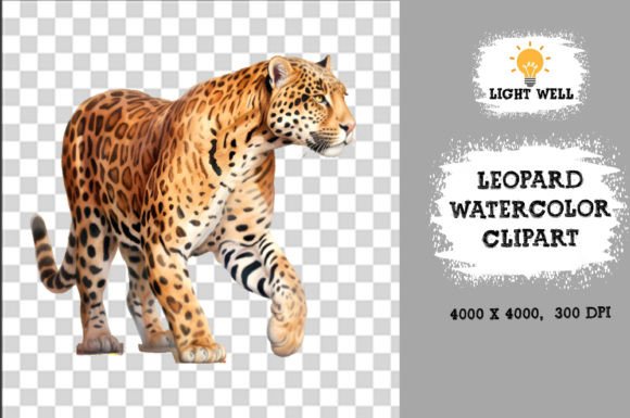 Download Cute Wildlife Leopard Watercolor Clipart - Clipart Collection