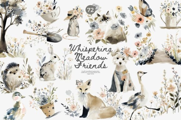 Download Woodland Nursery Animal Clipart Set - Clipart Collection