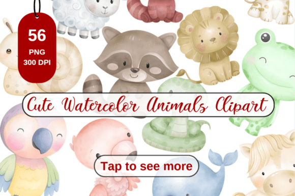 Download Cute Watercolor Animals Clipart Bundle - Clipart Collection