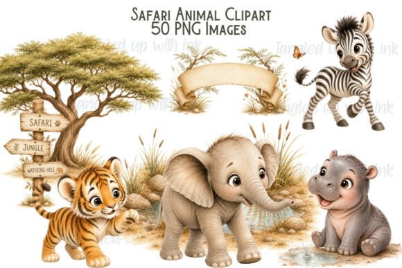Download Safari Animal Clipart Bundle - Clipart Collection