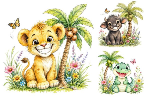 Download Cute Safari Animal Clipart Bundle - Clipart Collection