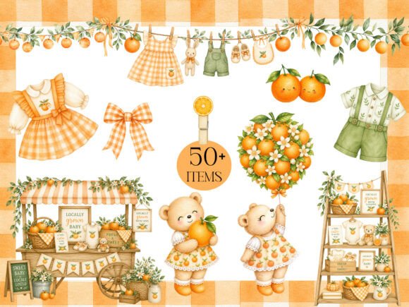 Download Watercolor Orange Market Clipart - Clipart Collection