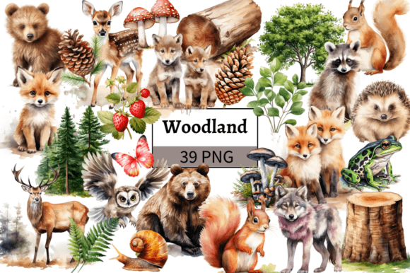 Download Woodland Animals Clipart Bundle PNG - Clipart Collection