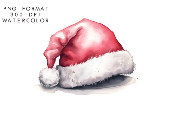 Download Watercolor Santa Hat Clipart - Clipart Collection