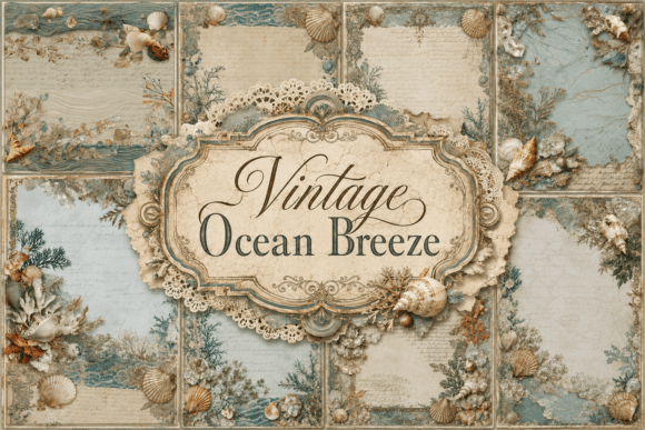Download Vintage Ocean Breeze Junk Journal - Ocean Collection