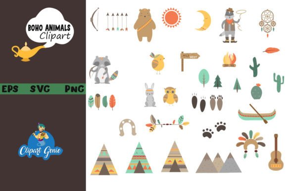 Download BOHO Animals Clipart Bundle - Clipart Collection