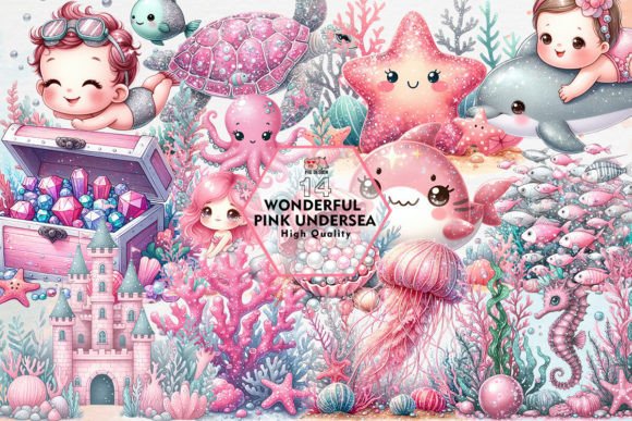 Download Wonderful Pink Undersea Clipart PNG - Clipart Collection