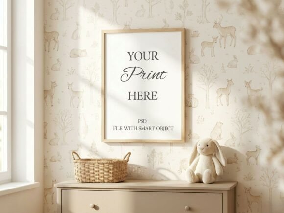 Download Woodland Animal Nursery Frame Mockup - Woodland animal Collection