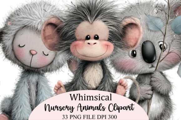 Download Watercolor Nursery Animals Clipart - Clipart Collection