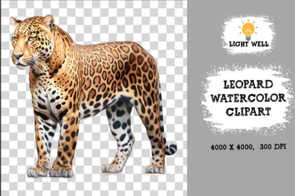 Download Cute Wildlife Leopard Watercolor Clipart - Clipart Collection
