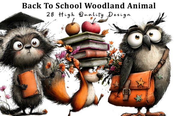 Download Back to School Woodland Animal Clipart - Clipart Collection