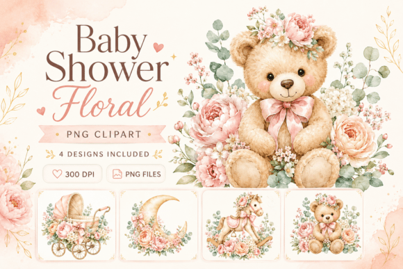 Download Baby Shower Floral PNG Clipart - Clipart Collection